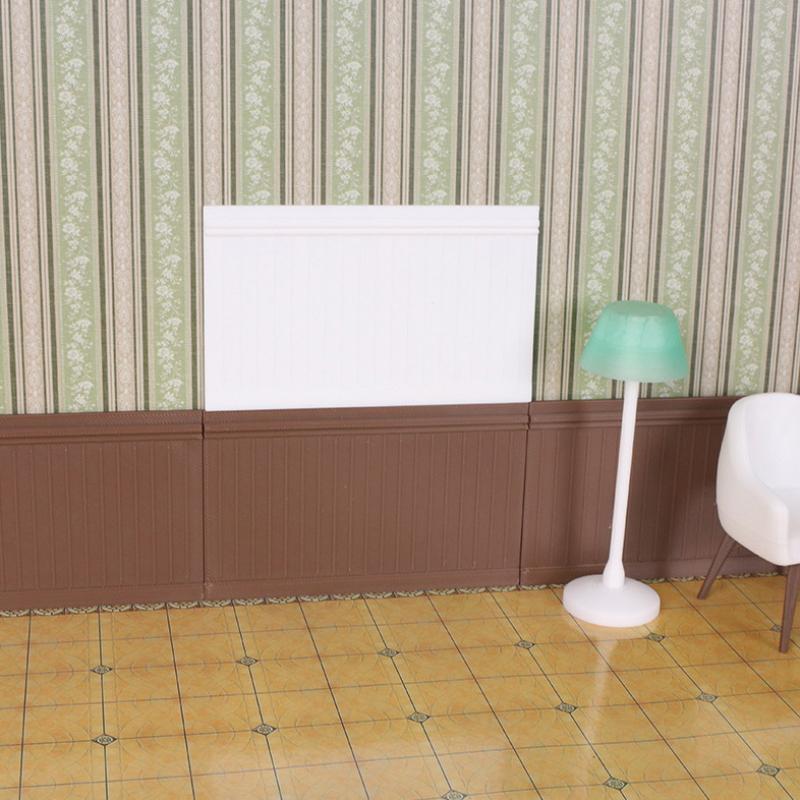 1Pcs Vertical Pattern Wall Skirt Panel for 1 12 Dollhouse Simulation Mini Home Room Furniture Accessories
