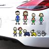 Happy Family Car Sticker Children Play Decals Car Body Styling Cartoon Vinyl Decal Funny Decoration Auto Stickers