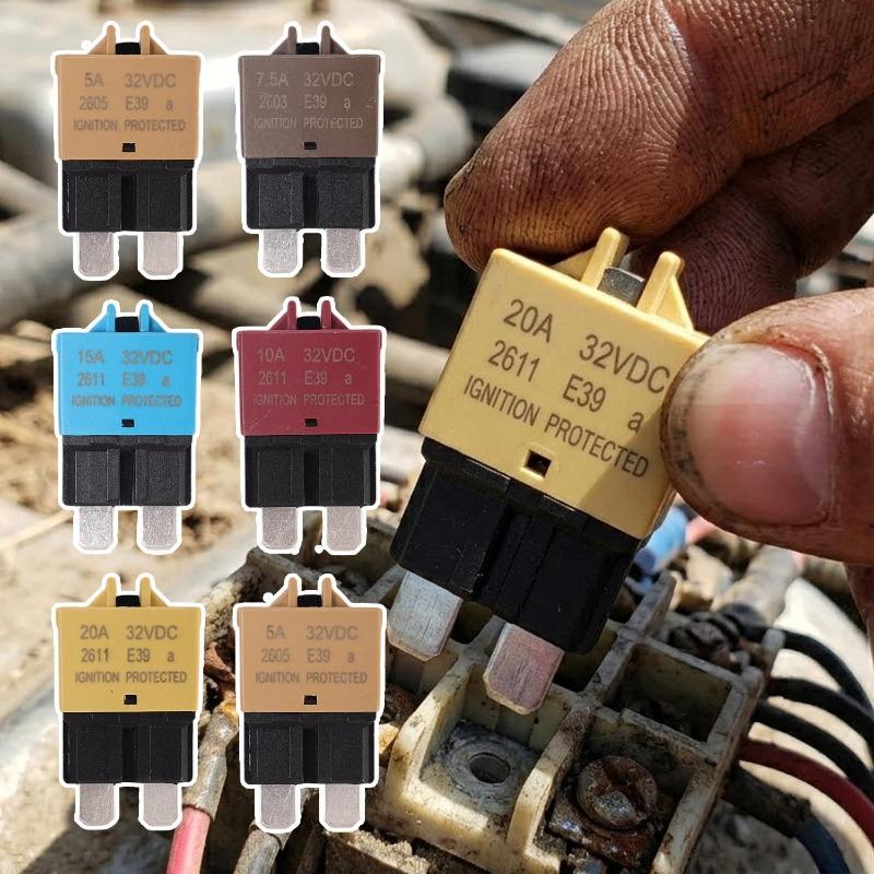 Auto Parts Suitable for Boats Rally Car Automobiles and Boats E39 Car Blade-Type Overcurrent Protector Reset Fuse Adapter Fuses4