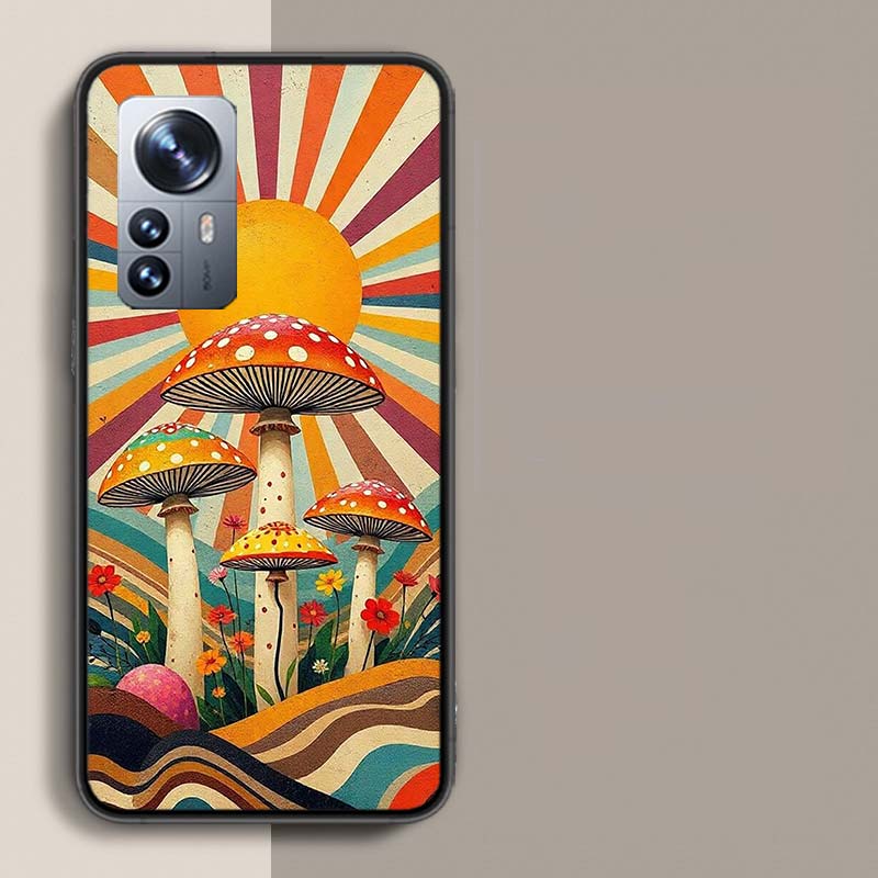 Чехол для телефона Boho Hippy Mushroom Sunrise для Redmi Note 15 Pro 5G 14 13 12 Pro Plus 11 11T 11E 11S 10 Pro 10S 9 9S Чехол Cell Clea