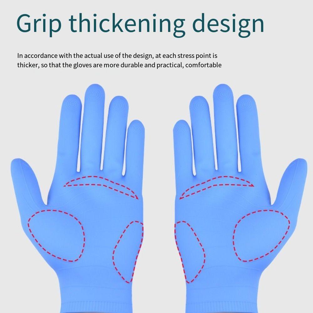 1Pair Waterproof Moisturizing Gloves Reusable Dishwashing Gloves Cleaning Gloves Exfoliating
