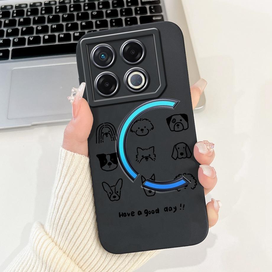 Мягкий силиконовый ТПУ матовый чехол Funda для Infinix GT 20 Pro / Infinix X6871 GT20Pro, задняя крышка, Астронавт, Лунная ночь, Расписной