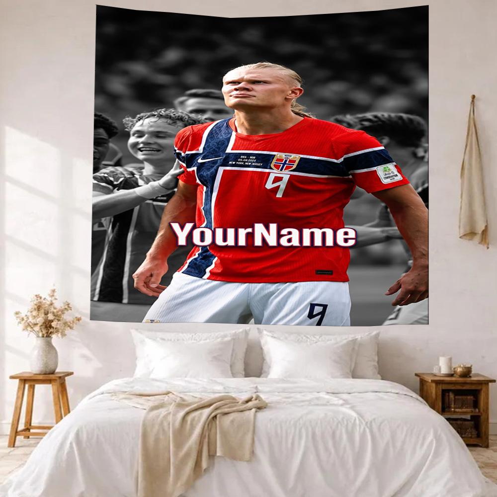 Haaland Custom Your Name Wall Decor Tapestry Art For Pet Memorial Birthdaywedding Party Backdrop Family Gift