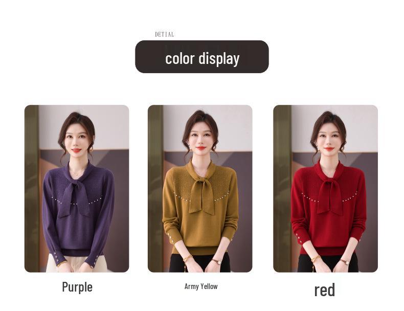 Женский шерстяной кардиган Осень 2025 - Простой, универсальный дизайн