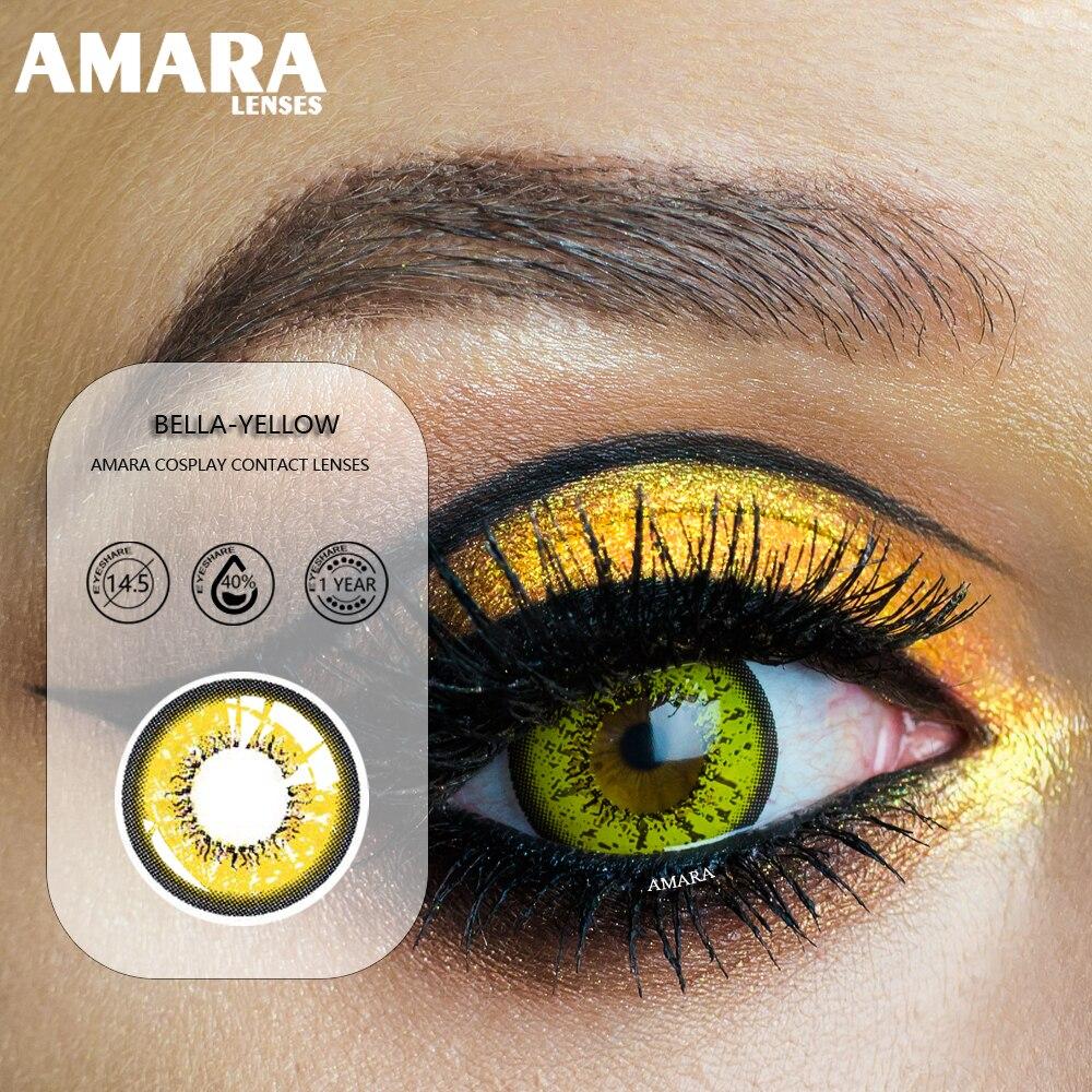 AMARA LENSES Косметические контактные линзы серии BELLA для цветных глаз и косплея