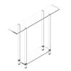 VEVOR Acrylic Console Table, 2 Tiers Narrow Side Desk with Bottom Open Storage, Modern Rectangle Acrylic End Table, Transparent Entry Desk for Foyer