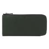 Длинный кошелек на молнии, кошелек для хранения карт, на молнии 742636, четверть натуральной коровьей кожи, зеленый L-образный, L-образный, мужской [05]