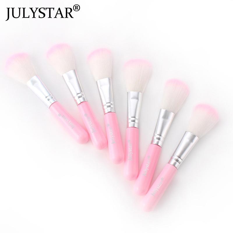 Auguststar, 1 шт., красивая розовая точечная одинарная кисточка для макияжа с румянами для начинающих, простая в использовании портативная кисть для инструментов для макияжа