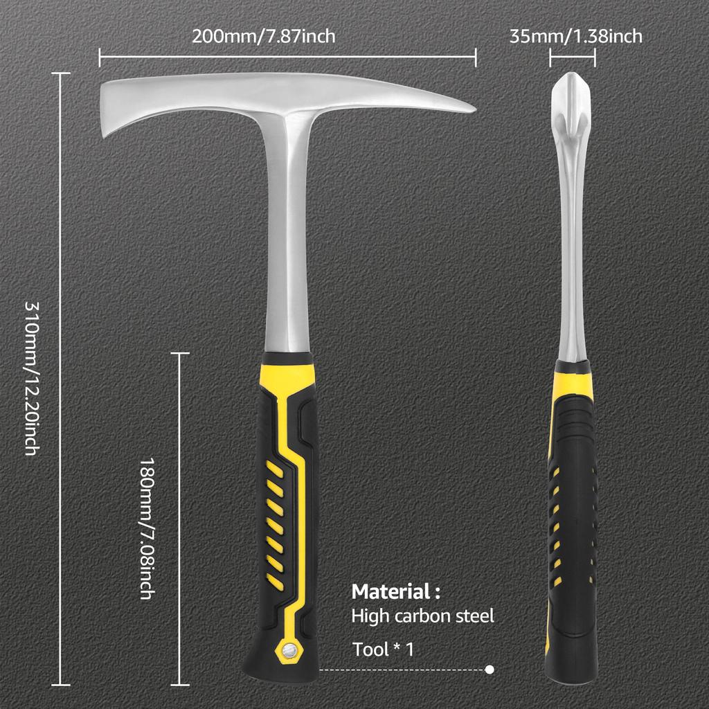 Молоток для скалывания весом 14 унций, сталь с высоким содержанием углерода, сварочный молоток для скалывания с нескользящей эргономичной рукояткой для шлифовки заусенцев