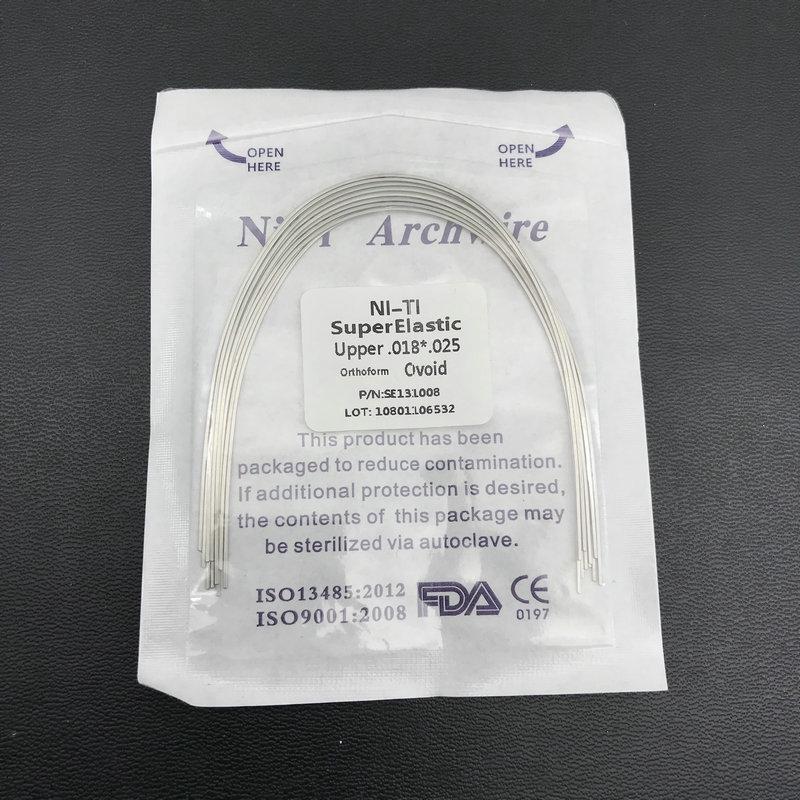 Суперэластичные ортодонтические дуги из никель-титана - Прямоугольные и Овальные, 10 штук