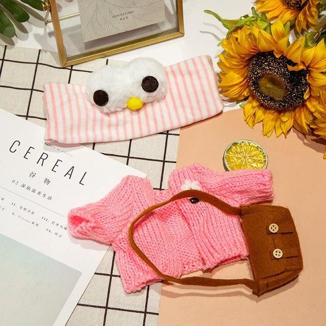 Аксессуары для кукол Lalafanfan Cafe Duck, одежда Kawaii Duck с одеждой, плюшевые игрушки, мягкая повязка для волос, подарок для девочек