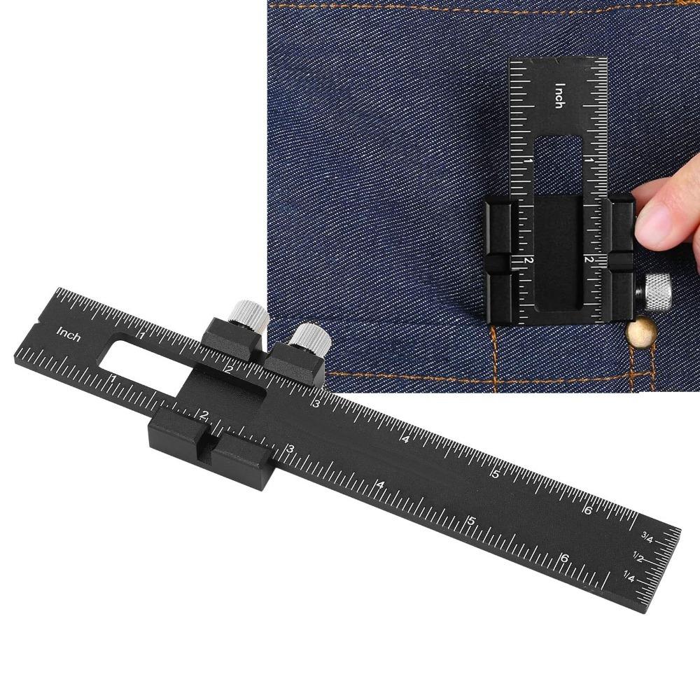 Metric Inch Scale T Square Ruler Aluminum Alloy Scribing Ruler Construction Measuring