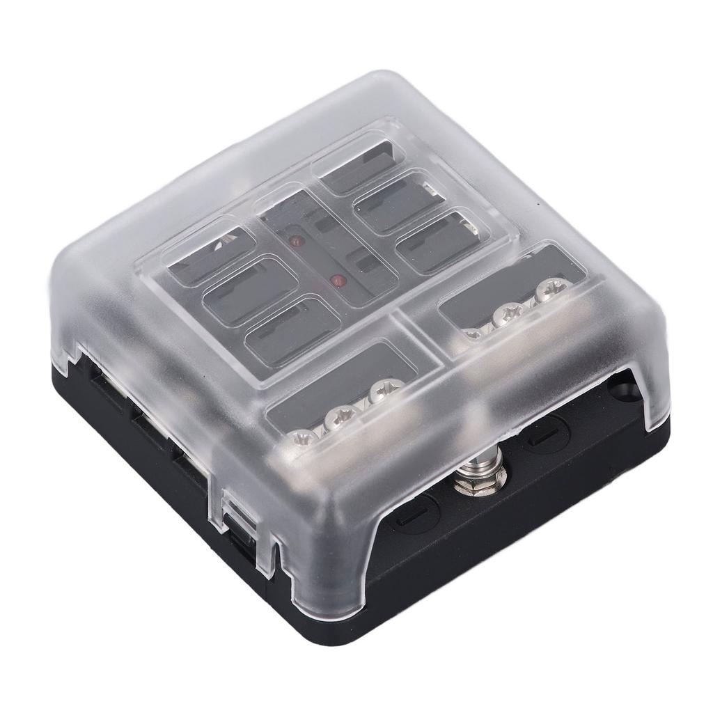 DC12V 24V Fusing Box 6 Way Water Proof Fusing Holder Block with LED Indicator for Automotive Truck