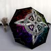 1pc Celtic Mandala Auto Open/close, All-Season Portable Folding Umbrella for Women & Men, Travel, Everyday, Formal Events - Compact Luxury Parasol, Ou