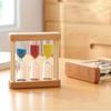 Wood Frame Toothbrushing Hourglass Timer 1/3/5 Minutes 3-in-1 Children's Sand Hourglass Colored Creative Sand Clock
