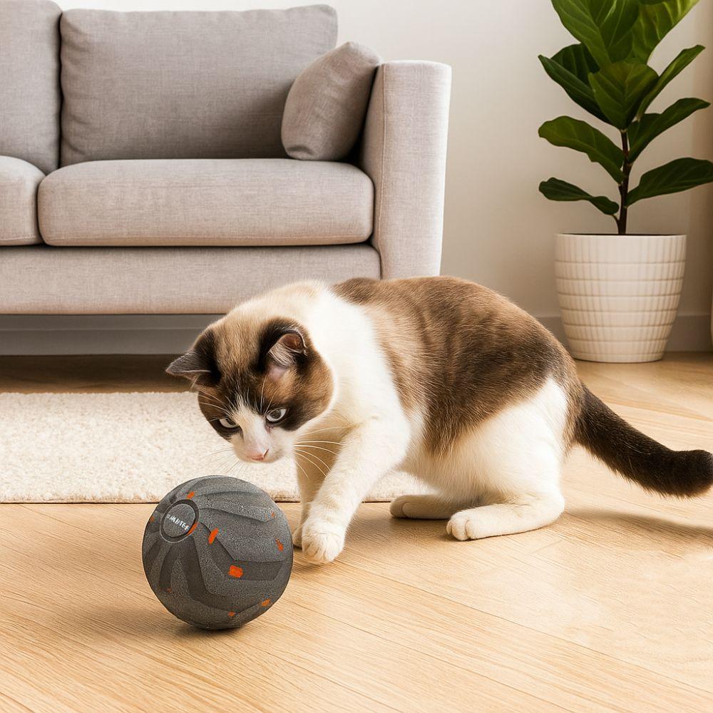 Bite Resistant Smart Dog Toy Ball Wear Resistant Electronic Rolling Ball for Cats Dogs