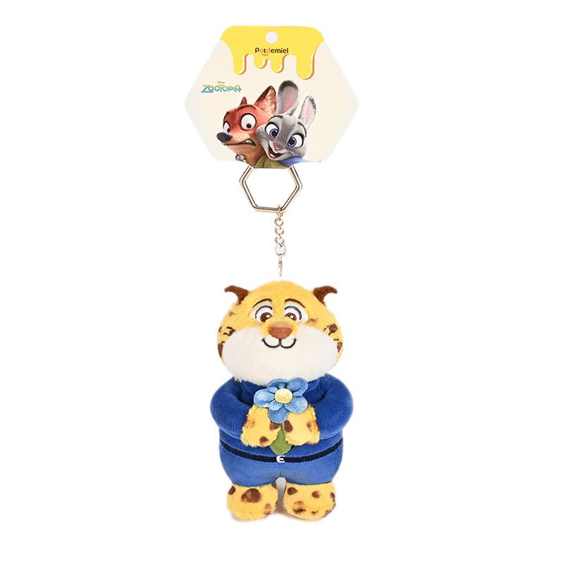 12cm Classic Anime Genuine Zootopia Plush Keychains Small Pendant Bag Hangings Christmas Birthday Gifts For Kids