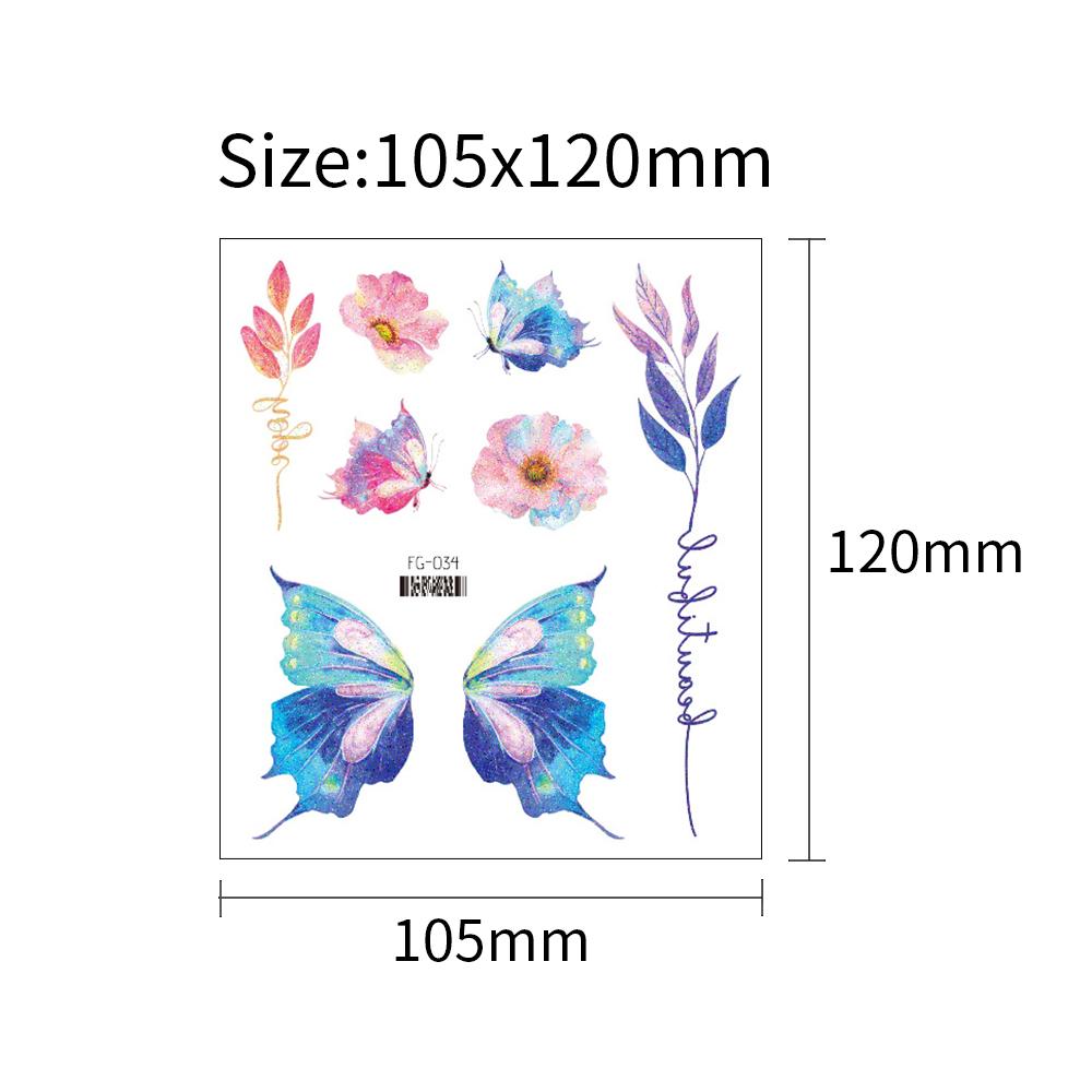 12/1 Sheets Gradient Glitter Temporary Butterfly Facial Tattoos Costume Party Face Tattoos For Women/Girls Waterproof But Easy Remove Tattoos