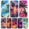 Чехол для iPhone 17 Чехлы iPhone Air 16 15 12 13 14 Pro Max 7 8 Plus 16Pro iPhone11 Прозрачный Мягкий Чехол Кокосовая Пальма