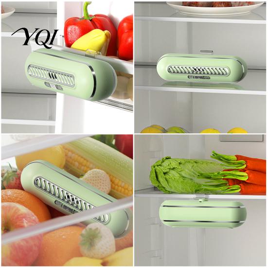 Ozone Generator for Fridge Smart Deodorizer, Rechargeable Odor Eliminator with UV Light And Smell Ozone, 3 Modes, 1200mAh Battery Hanging Refrigerator