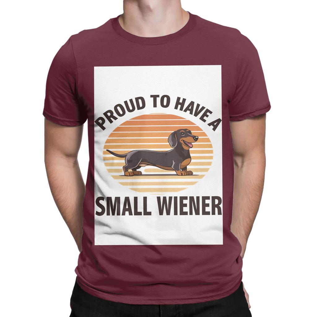 Proud To Have A Small Wiener Retro Dachshund Humor Novelty 100 Cotton Tshirt Dachshund Tees Tops For Unisex