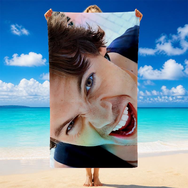 Быстросохнущее микрофибровое пляжное полотенце Harry Styles Мягкое, впитывающее, устойчивое к песку Полотенце для пляжа, бассейна, путешествий Лето