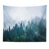 Украшение дома уединенный лесной гобелен, подвесная ткань, знаменитый горный пейзаж, настоящий фоновый тканевый гобелен