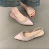 Gentle Fairy Wedge Heel Single Shoes 2025 New Temperament Elegant Suede Pointed Head Shallow Mouth Empty Commuting Single Shoes