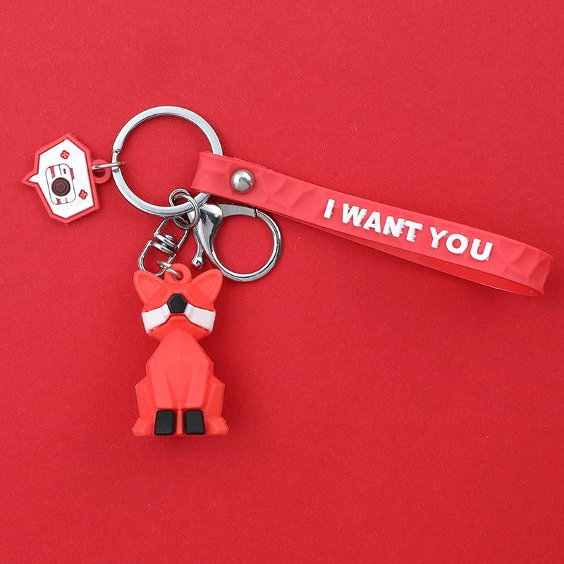 Креативный ПВХ силиконовый геометрический вырез автомобильная сумка кулон брелок подарок подарок кожаная веревка брелок