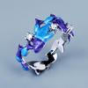 Animal Dolphin Ring Enamel Gradient Irregular Casual Cartoon Cute Versatile Hand Decoration