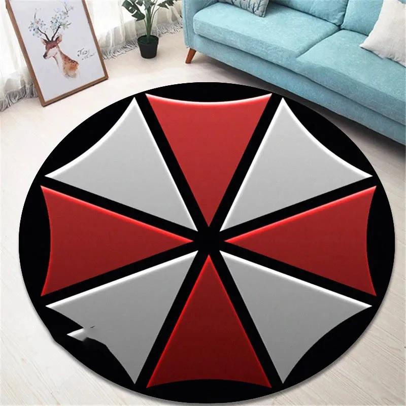 R-Resident Evil Ковер круглый с принтом Umbrella для гостиной, спальни, красивые коврики, нескользящий коврик для двери, напольные коврики, подарок на день рождения
