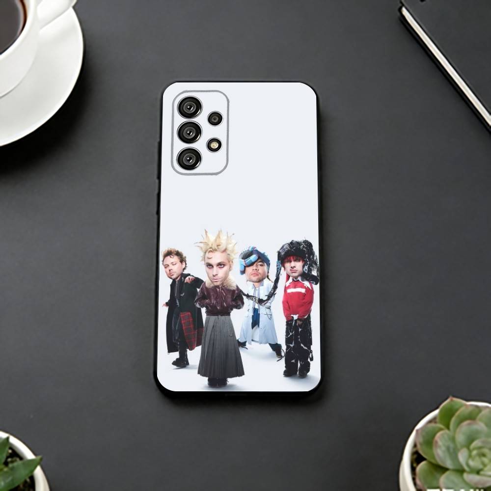 Чехол для телефона 5 Seconds Of Summers 5SOS для Samsung S25,S24,S21,S22,S23,S30,Ultra,S20,Plus,Fe,Lite,Note,10, Черный Чехол