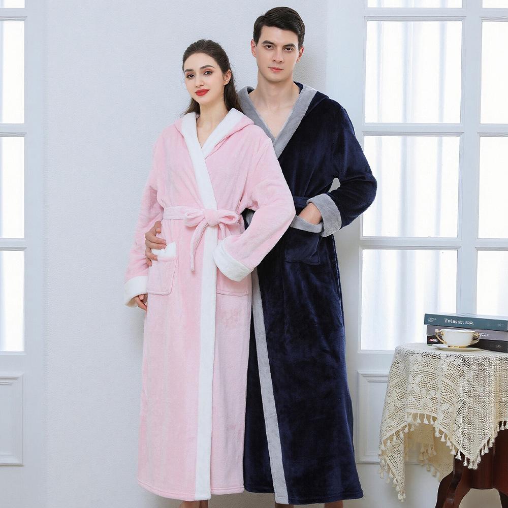 Длинная женская ночная рубашка осень/зима - Cross-Border Fashion