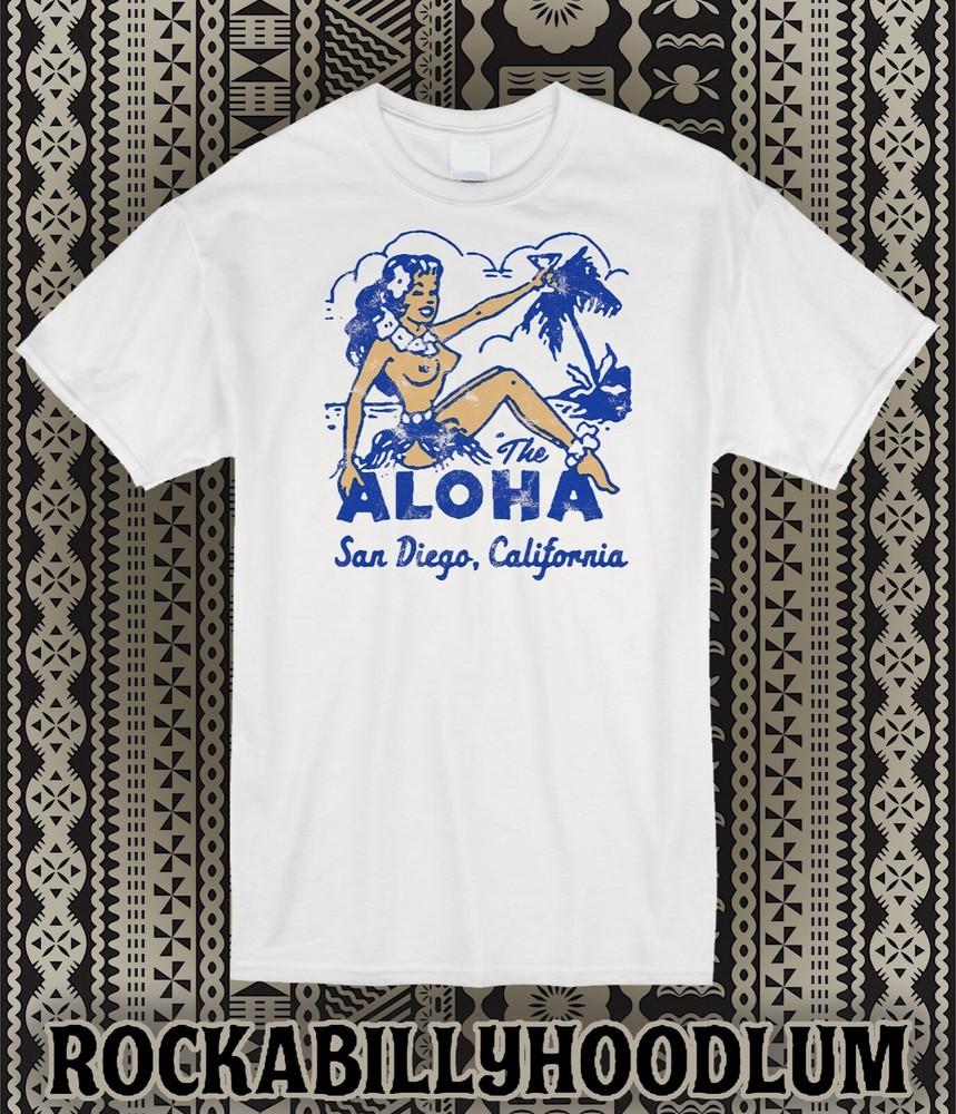 Retro Tiki T Shirt 100% Cotton Bar Mug Restaurant The Aloha San Diego