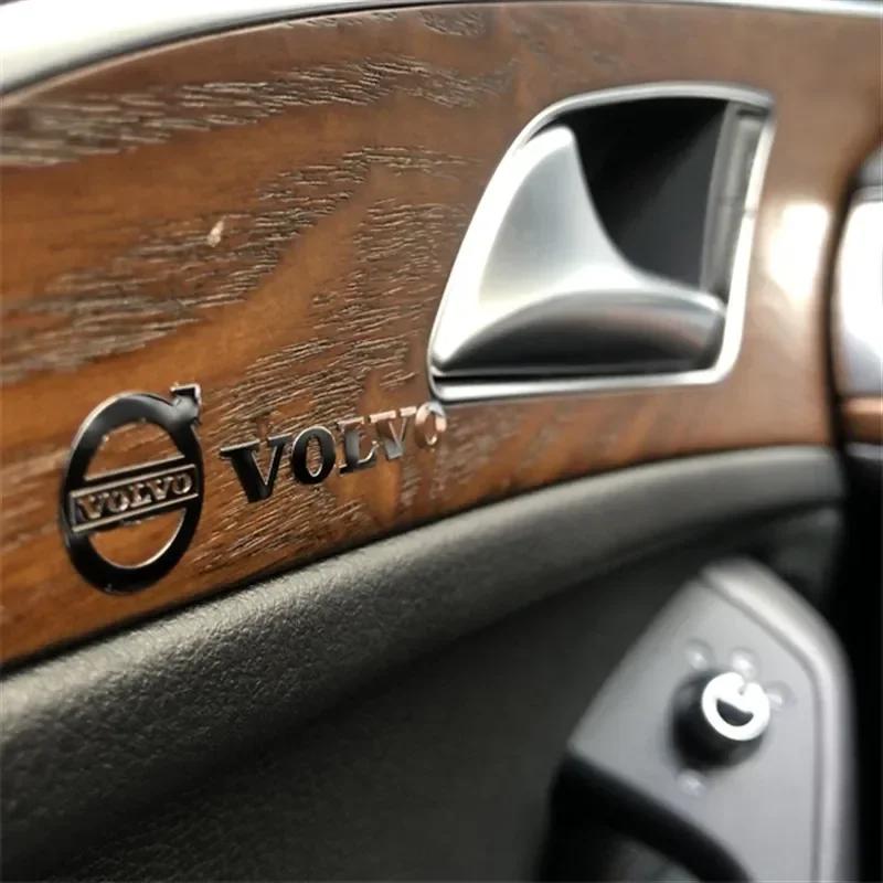 bscqy5 4pcs Car Styling Metal Stickers Interior Decoration Decals For Volvo XC90 V90 V60 XC60 V40 S80 S60 S90 C40 XC40 V70 XC70 C30 C70