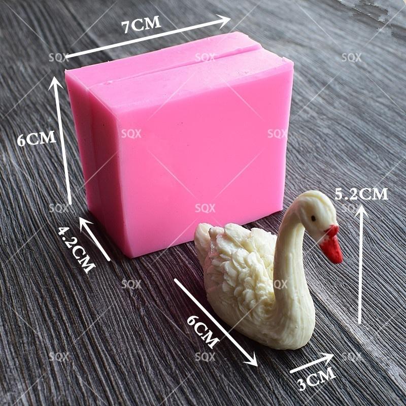2pc 3D Swan Shape Silicone Cake Mold, Chocolate Mold, Silicone Soap Molds, Kitchen Accessories