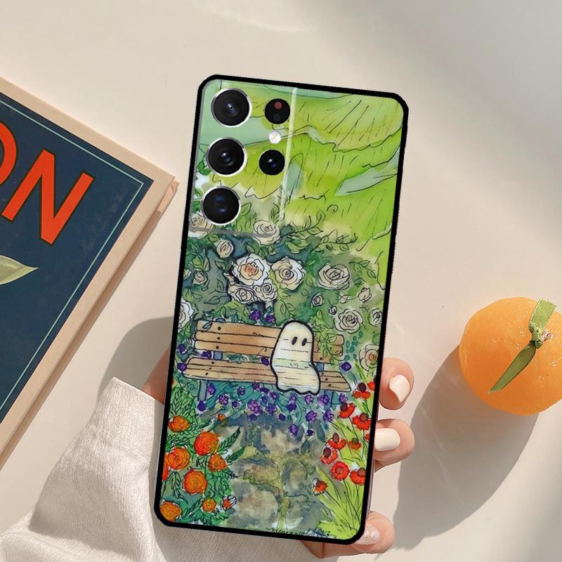 Милый Чехол-Привидение Для Samsung Galaxy S23 S26 Ultra S20 S21 S22 S24 S25 S10 Plus S25 FE Задняя Крышка