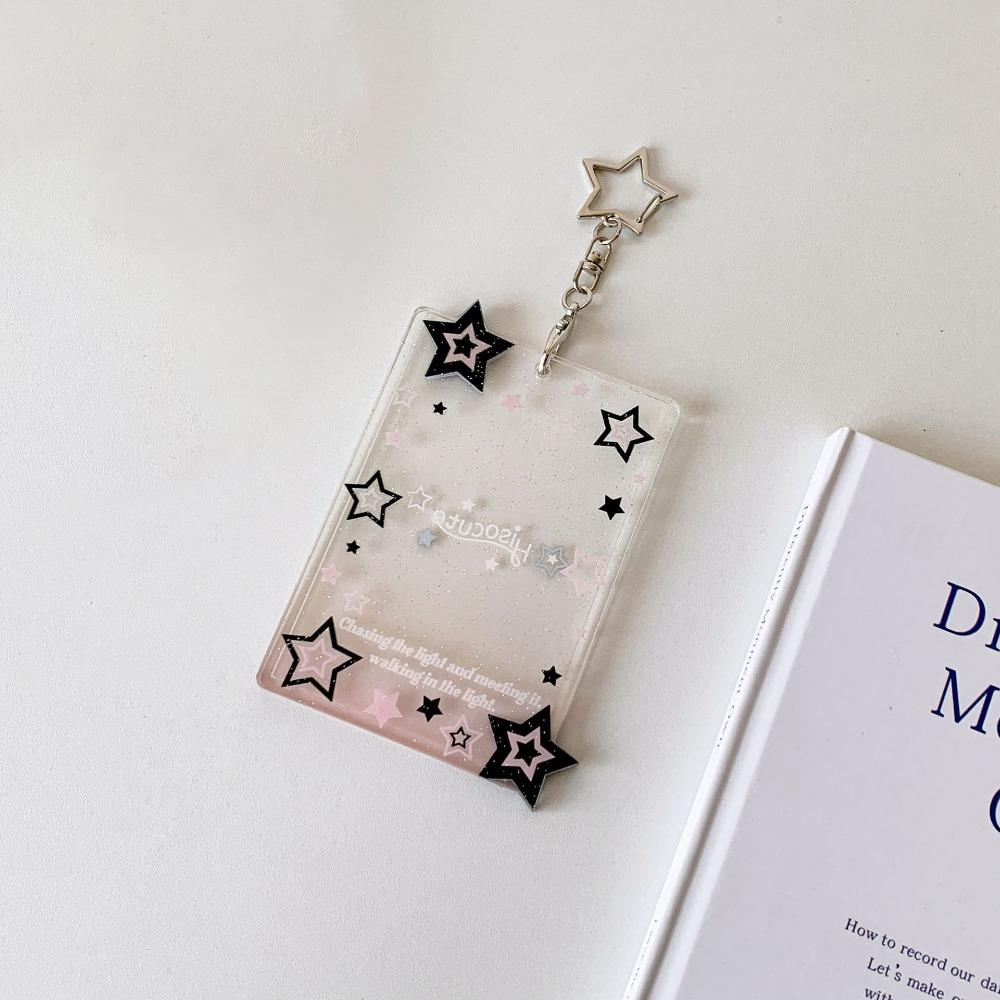 Acrylic Photocard Holder Stars Keychains Creative Idol Photo Holder