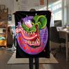 1 шт. Фланелевое одеяло с принтом Rat Fink, Высококачественное, Для всех сезонов, Декор для дома, Тепло и уют, Идеально для рождественских подарков