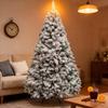 White Flocked Christmas Tree PVC Artificial Snow Pine Tree Holiday Decoration for Home  Display Winter Snowy Xmas Tree Ornament
