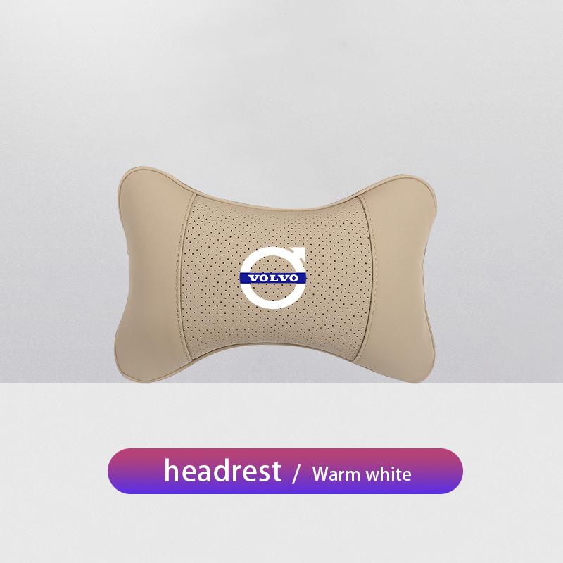 AALC1 Car Headrest Neck Pillow Seat Cushion Lumbar Protective Pad Set For Volvo XC40 XC60 V60 V40 XC90 V50 S60 V70 S90 Olestar AWD S80