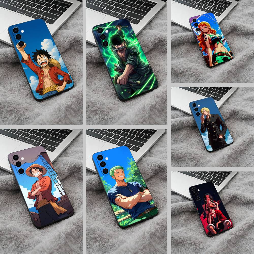Popular Anime One Piece Phone Case For Samsung Galaxy A73,A71 A72,A70,A53,A52,A51,Soft Silicone Black Cover