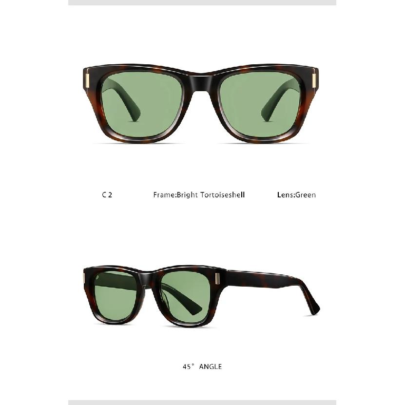 Women Sunglasses Men UV400 Sun Glasses Acetate Square Eyeglasses Frame Sunscreen Outdoor Camping Goggles Anti UV Shade Eyewear