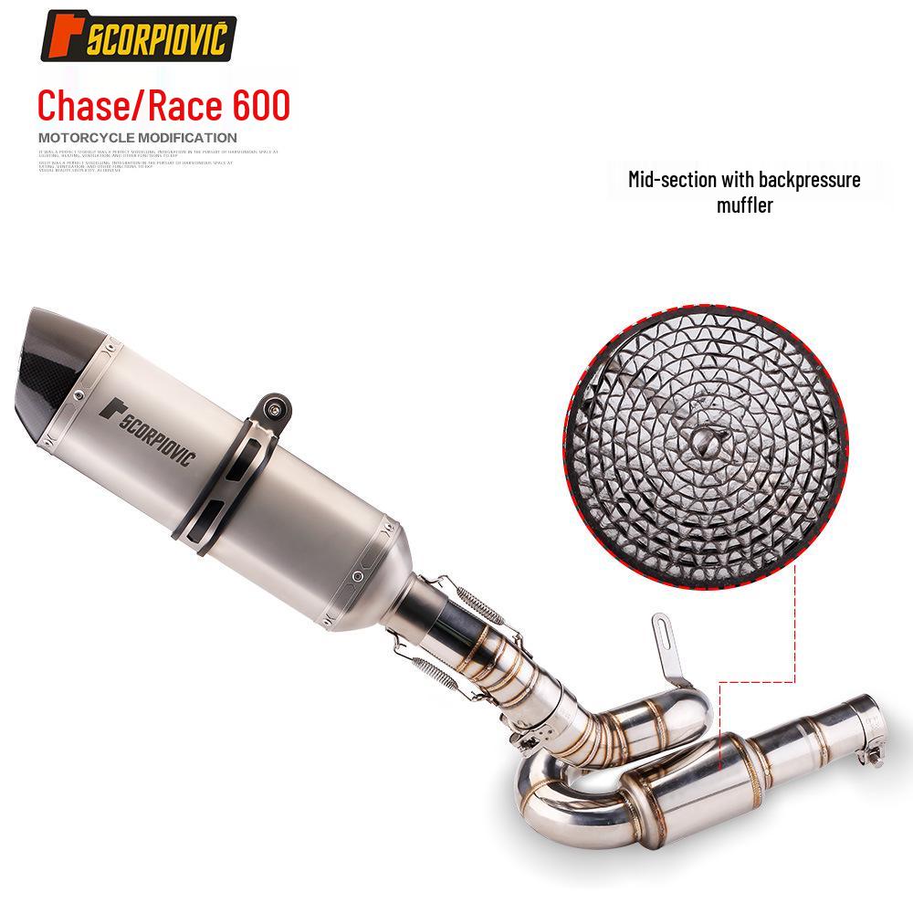 QJ Chase 600 Race - Вращающаяся средняя секция выхлопной трубы, Модификация хвостовой секции для прямой установки