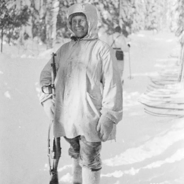 Finland Soldier Army Veteran Snipper Simo Hayha World War MMA Kick Boxing UFC Muay Thai T-Shirt Retro Vintage Print Men Women Short Sleeve Round Neck