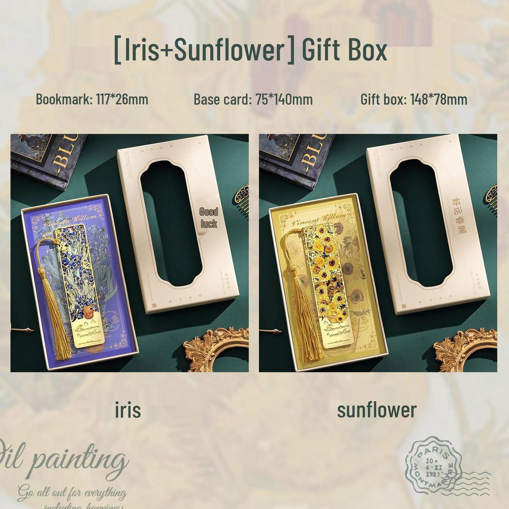 Ретро Закладка с Масляной Живописью: Изысканный металлический сувенир на День учителя и подарки к началу учебного года