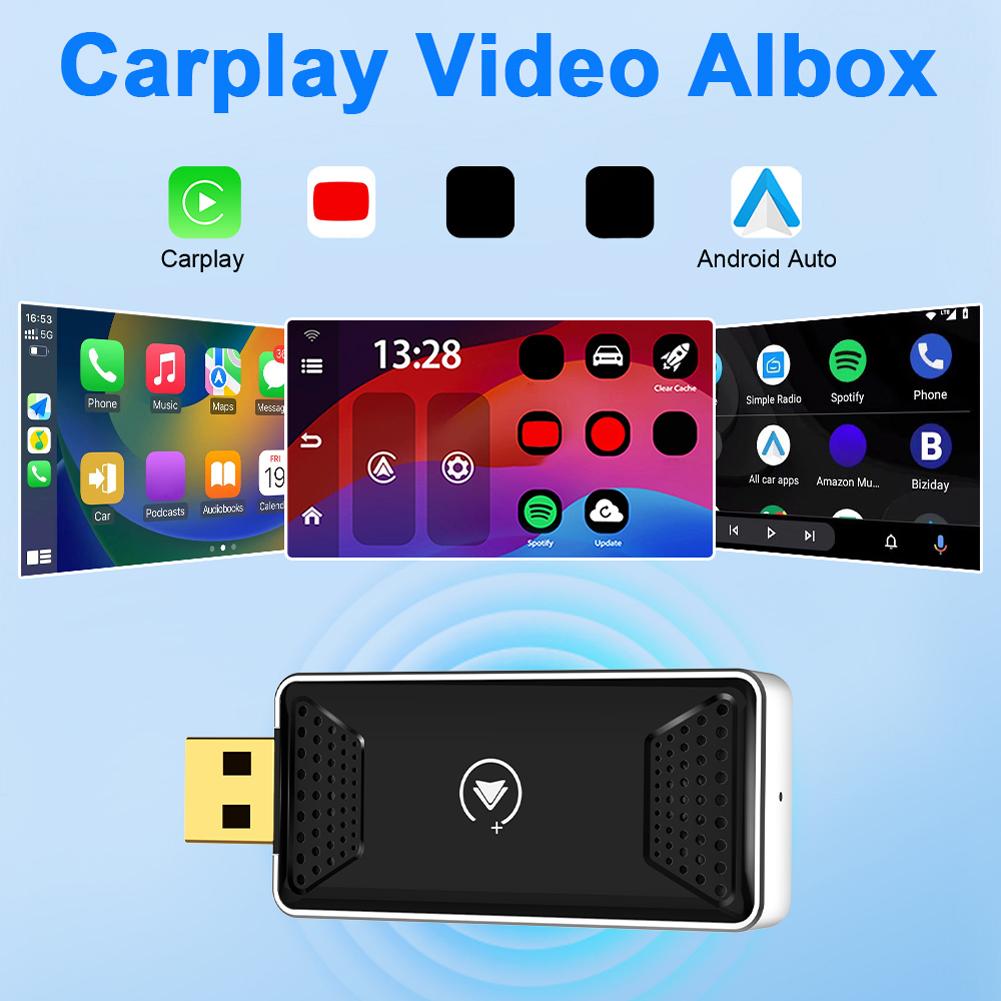 Беспроводной адаптер Carplay Android Auto, Android 12 Carplay AI Box, проводной беспроводной Carplay Dongle для проводных автомобилей CarPlay