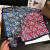Geometric Color Matching Simulation Silk 70 Small Square Scarf Printed Silk Scarf Women'S Thin Scarf Sunscreen Headscarf