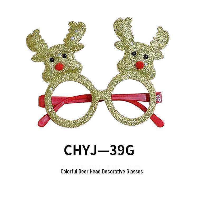 Креативные рождественские очки - Санта, Снеговик, Рога для взрослых и детей