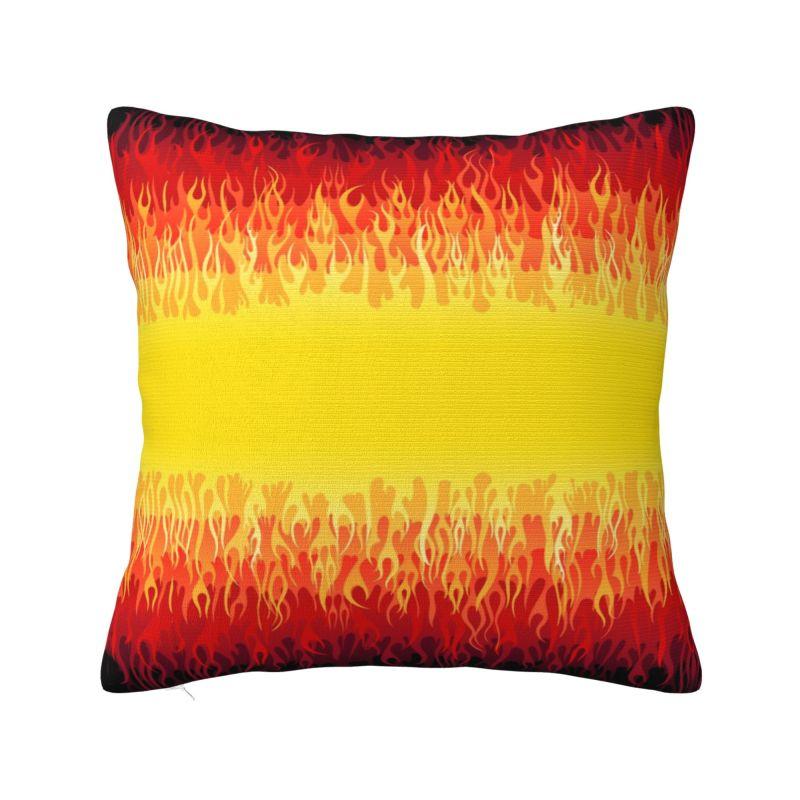 Luxury Red Hot Fire Racing Flames Cushion Covers xcm Velvet Throw Pillow for Car Square Pillowcase Home Decorative